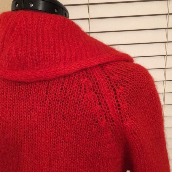 Vintage 1960-70’s Cherry Red Wool Sweater - Picture 3 of 7